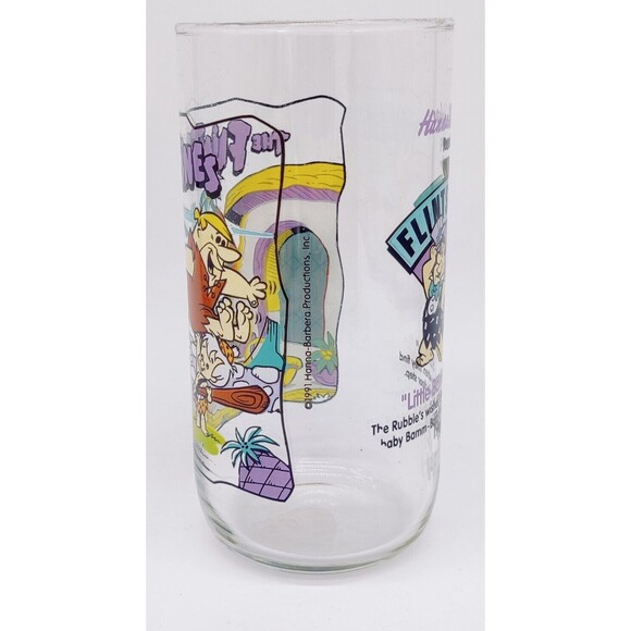 Vintage 1991 Hardees Flintstones The First 30 Years Glass Little Bamm-Bamm Anniv - Picture 4 of 12